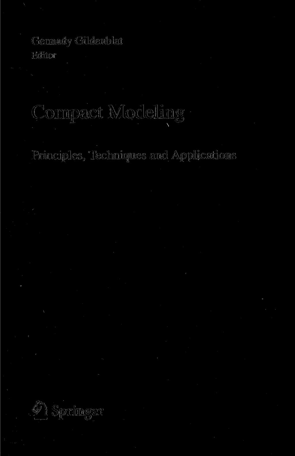 Gennady Gildenblat Editor Compact Modeling