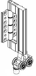 Carefully remove the top guide from door 2 and place on one side. Machine screws Self tapping screw For all hinges.