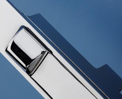 The Transom system allows both doors to be opened virtually simultaneously upon retracting a conventional latch or