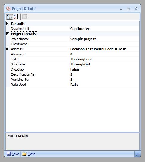 Steps to be used: Open EstimaX. From File Menu choose New Project. Enter the details of a new project. Change the unit.