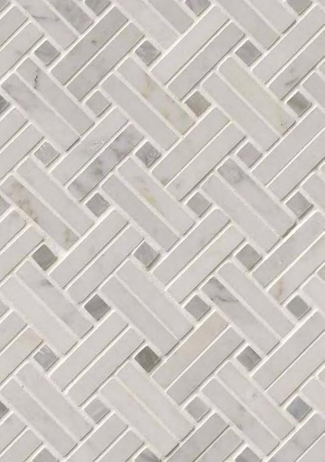 White Carrara White Basketweave Pattern-2