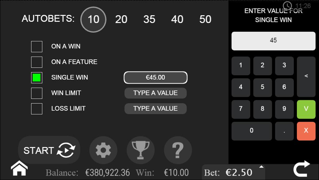 Setting Auto-bet - Mobile The player need to press the auto-bet floating