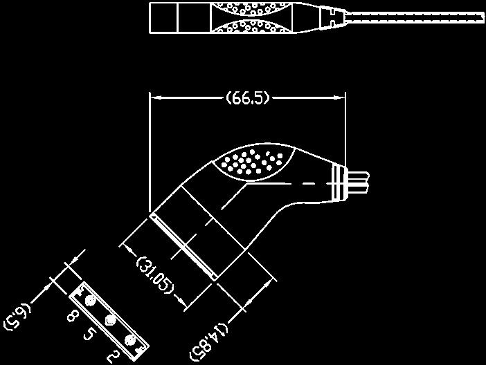 Dimensions in mm Cable assembly