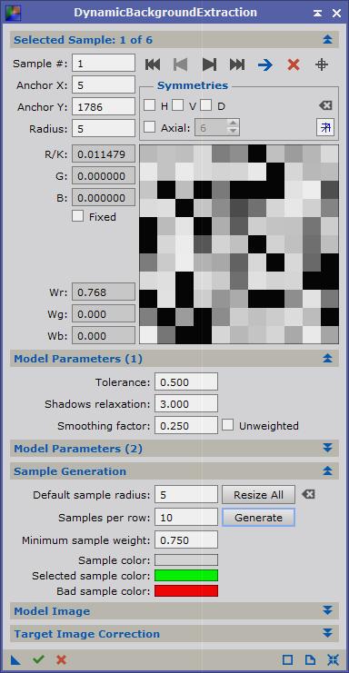 Start by resetting everything to defaults to make sure there are no strange settings anywhere. Under Sample Generation click Generate to create a set of background samples.