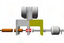 Inductive Supply & Positioning unit is swiveled 90 degrees after positioning, and cut pipes are