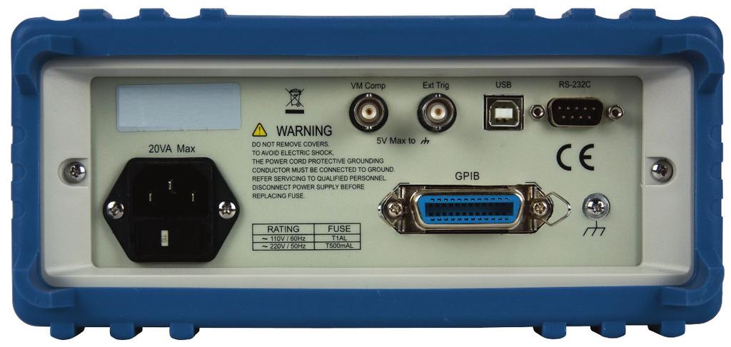 Front panel Input banana terminals Bright VFD display Advanced Triggering A variety of advanced trigger options are available: Manual Trigger via a front panel button press, Bus Trigger sending a