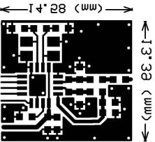 PCB layout example Figure 19 shows a PCB layout example for the application schematic in Figure 18. A double-sided FR-4 board of 1.6mm thickness is used.