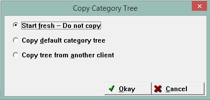 The Use System Default check box will be marked, the options on the page will be unavailable. Uncheck the box to begin creating the category tree.