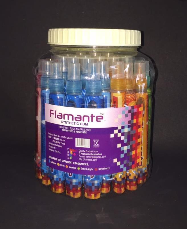 FlamantE Perfume Glue 50 Tubes of 18 ML each in attractive & reusable Jars Less drying Time For
