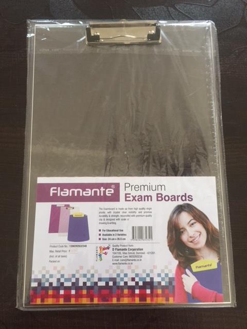 FLAMANTE transparent Exam Board 100% Transparent Board Thick & Non