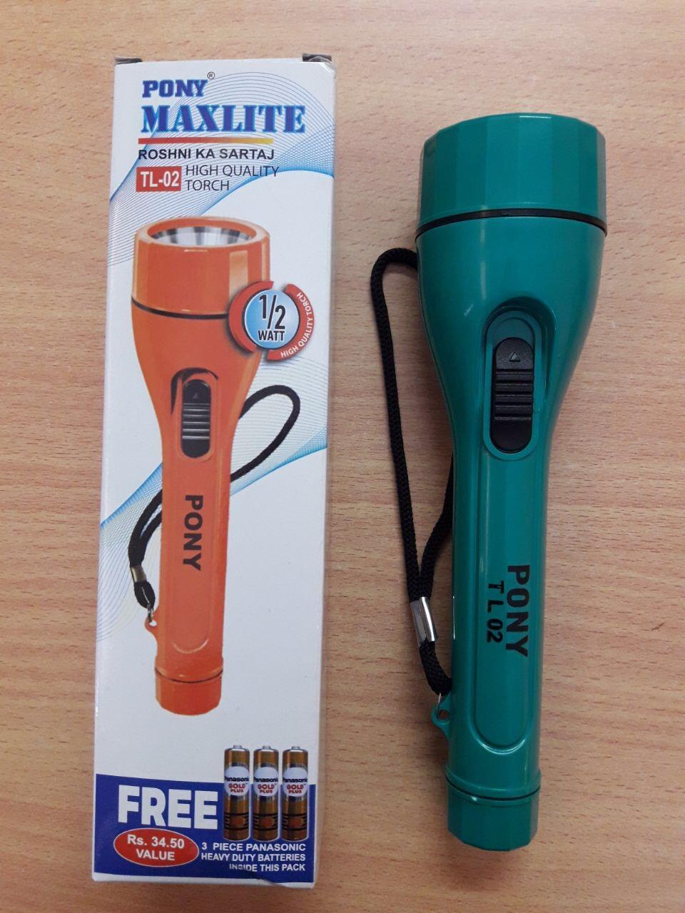 Flashlight TL-02 Features 3 Cell Flashlight 3 Battery Free along with