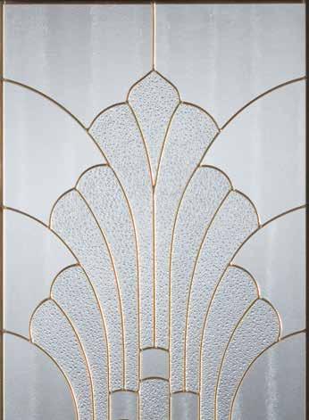 1350 Art Deco Stained Glass Collection Inspired by classic Art Deco patterns, this line of stained door glass will bring a touch of treasured elegance to any home.