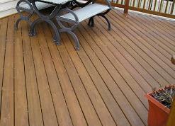 Lateral Support Exception 3 All bracing may be omitted for a deck which is attached to the house in accordance with sections 8 and 9 or Figure 21 and which has all of its decking installed at a 45