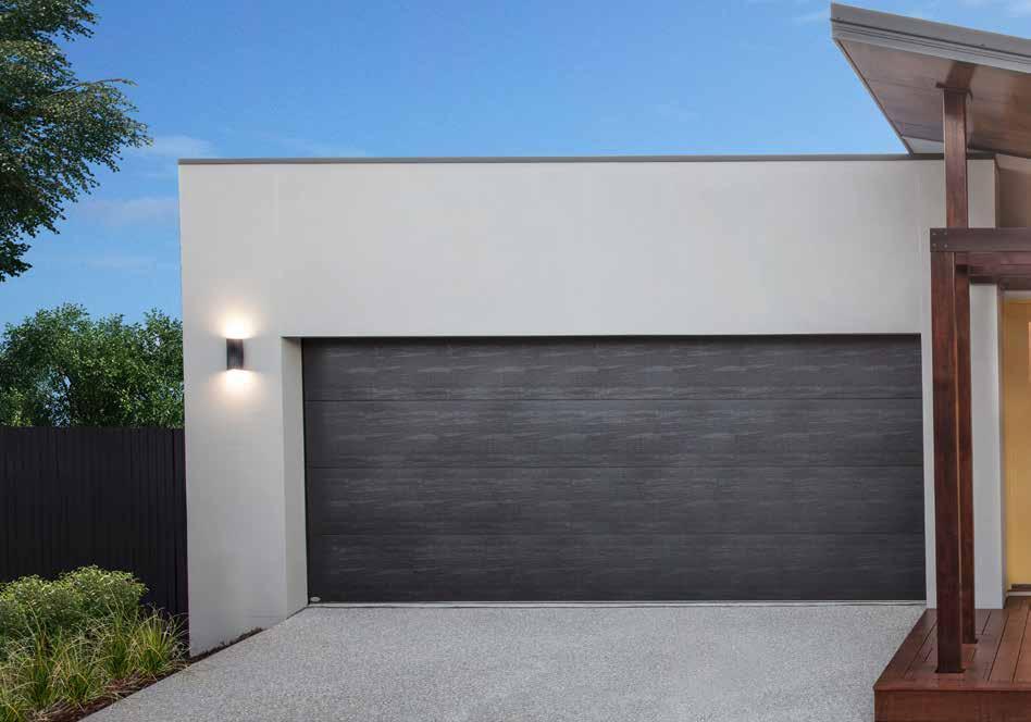 FRONT ENTRY Hume Vaucluse 820mm stain grade timber front door with Gainsborough Governor door furniture in satin or bright chrome GARAGE DOOR Sectional overhead manual garage door.