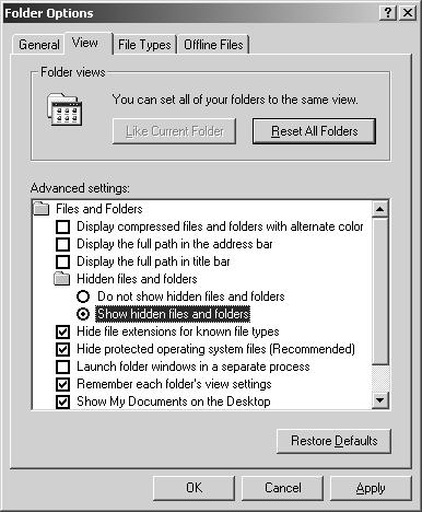Uninstallation Procedure For Windows 2000 users: 1 Click the [Start] button and select [Settings] s [Control Panel]. 2 Double-click the [Folder Options] icon.
