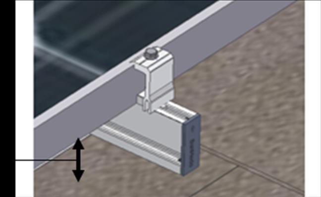 For a single panel configuration (shown), insert the T- Bolt into a T-Bolt Holder for grounding the panel to the Rails.