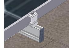 After positioning the End Clamp firmly against the PV panel frame, using a 7/16 socket, tighten to 7.5 ft. lbs.