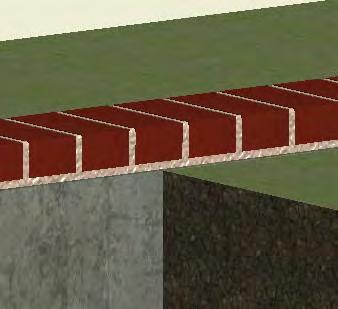 4 Spread a layer of mortar across one side of the foundation. Place a single layer of bricks over the top, placing mortar between them.