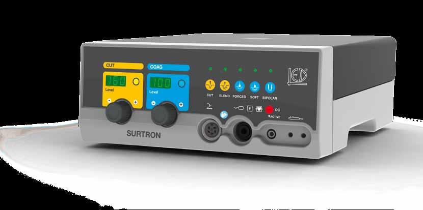 SURTRON 80 // 120 // 160 SURTRON is a high frequency electrosurgical equipment which is suitable to light and medium surgery.