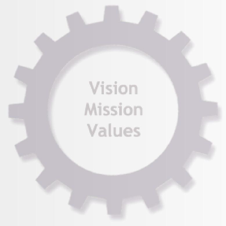 Vision To be a company that serves its customers with a focus on continuously increasing efficiency and reliability of our products.