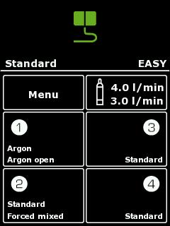 5 Operation 5.2.1. Display Figure 5-2: Standard display In the upper segment of the display the "EASY" button is allocated.