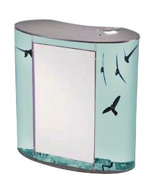 The Waxwing is a popular counter and a very versatile exhibition or promotional unit with a lockable door option.