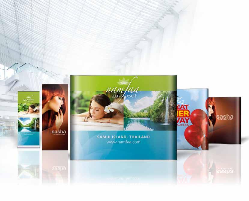RollUp and PopUp for all your media needs RollUp Film Standard Display film for indoor and short-term outdoor roll-up display systems.