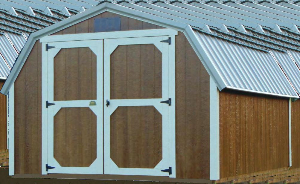 Wood Standard Features: 6 Double Doors Positioned in Gable Wall *3 Single Door on 8 Wide