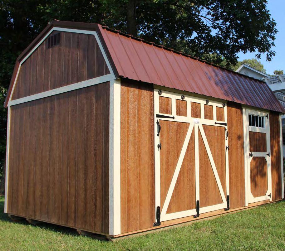 LOFTED BARN Urethane WEATHER SHIELD Roof Color: Burgundy Side Color: Mahogany