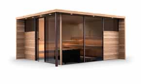 Sensation Panorama Passion Simplicity Size: Custom-made. Materials: The Sensation sauna s exterior features a highgloss lacquered finish.
