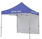 unit - Includes rigid header panel, shelf and twin supporting poles - Graphics can be applied as vinyl, or screen print