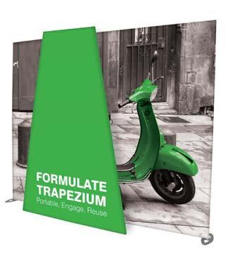 x 1450 (w) mm Exhibition & Portable Marketing Kits Formulate Trapezium FMLT-FST Can be attached