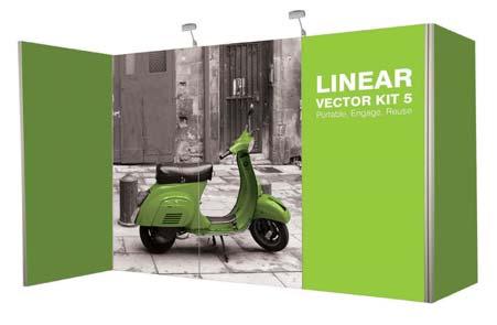 Linear Vector Kits LIFE TIME Kit 5 VKF-5H4-2P for fabric VKR-5H4-2P for rigid substrate 2000 (h) x 5000 (w) mm 2000 (h) x 3100 (w) x 1050 (d) mm Kit 6