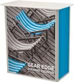 Gear Edge Panel Kits Gear Edge panel kits and counters offer a stylish design with the added Gear Edge system that keeps your stand in exactly the position