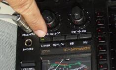 The radio will automatically adjust the antenna tuner to match the antenna. You can input a frequency directly into the radio by using the input pad on the right hand side of the rig.