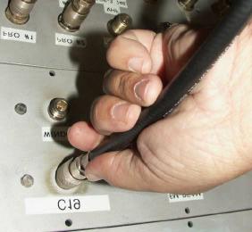 Connecting the Antenna system On the patch panel, patch the C19 tribander to the Antenna 2 connector for the radio in Position B.