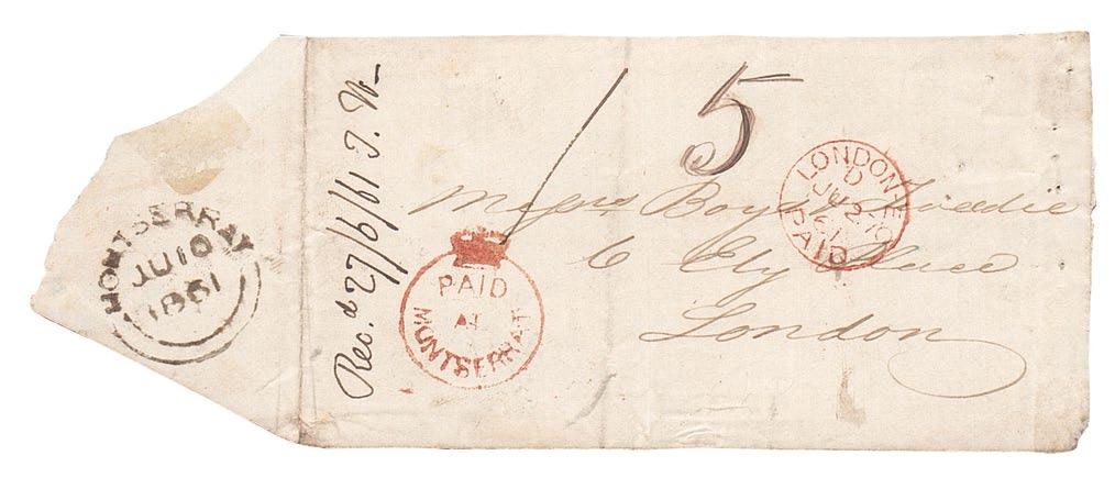 Fig 12 31 January 1860 cover to Paris posted at the single 8d. rate.
