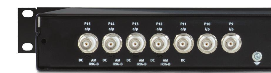 EXPANSION OPTIONS Expansion Module 1 2 x isolated digital inputs which can be configured for synchronization to an external TTL DC IRIG-B source and/ or event recording: 0-5 V TTL (BNC) TTL 0-5 V, 75