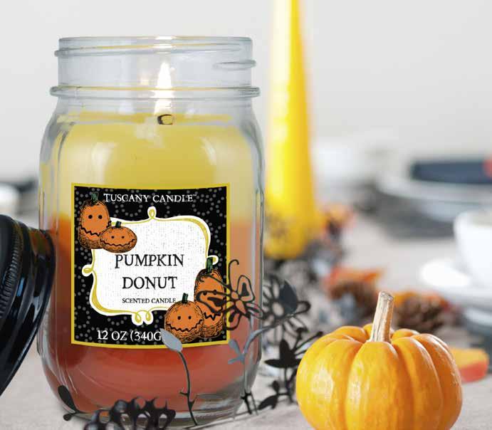 63088 Pumpkin Donut Delicious notes of pumpkin puree and cake batter are enlivened by clove and hints of berries; and layered by sugar crystals,