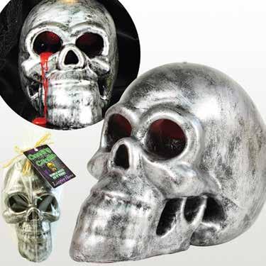 6 pack Oozing Skull Candle 55475 3 in.