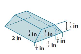 17) Given a cube with edges that are & inch long: ' a. Find the surface area of the cube. Show your work. b.
