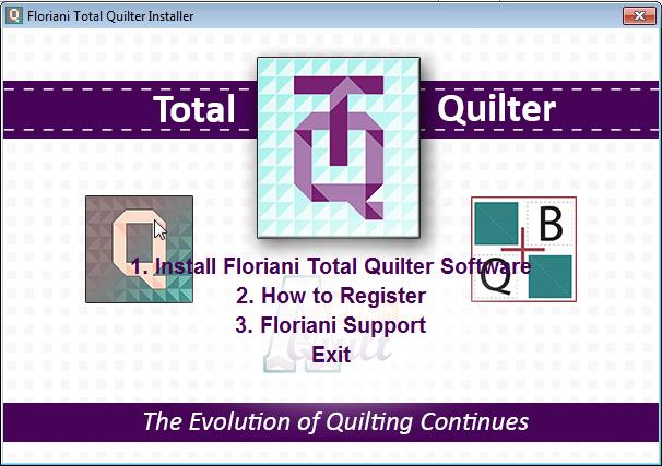 10 CHAPTER 1 Getting Started Getting Started The Floriani Total Quilter Package We recommend that you follow the procedures outlined here to ensure that you install Floriani Total Quilter correctly.