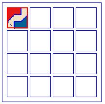 If you want to place the same quilt block in as number of different places in the grid, use Ctrl+C to copy it, select a different square in the grid, and then press Ctrl+V to paste it.