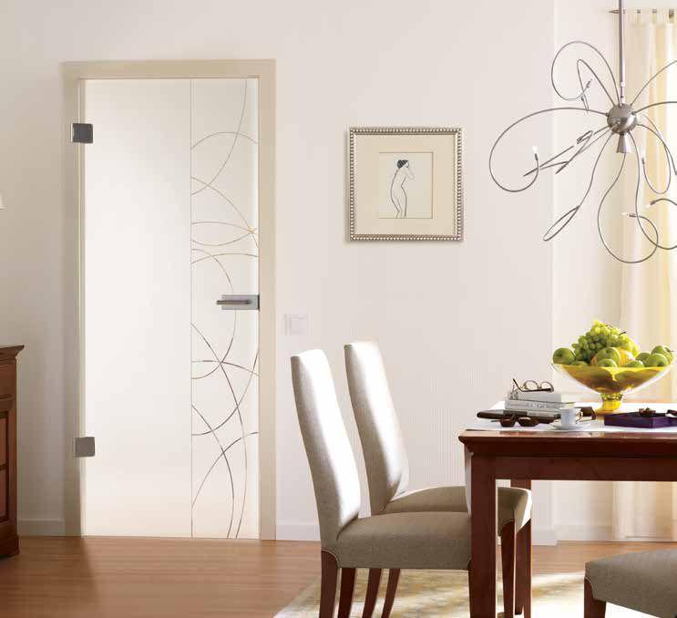 Hinged door Glass design: Ambiente Metal set: Square 2.0 From Home to Dream Glass doors, with an ideal light transfer, make up a whole new home feel.