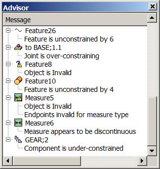 Advisor Window Clear all messages Why?