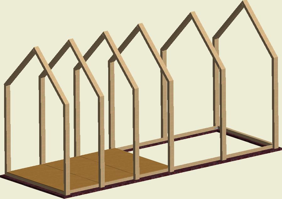 7'-10 1/2" STEP 4 Assembling the Rafters and Wall Frames At this step, you will need 3 1/2 x 5 1/2 material to