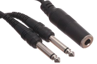 ¼ (Phonos) Cables q Widely used to connect speakers, amplifiers, and guitars.