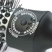 aluminum barrel and nylon pins. Daily intensive use in the salon is very demanding on a brush.