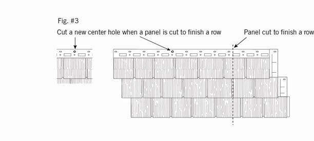 5. If the panel is a partial panel used at either end, a new center hole should be created, by drilling at 1/8 hole in the top flange, near the center of the panel at the same height as the other