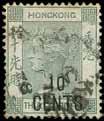 3134 3132 3132 1898 10c. on 30c. grey-green with additional Chinese